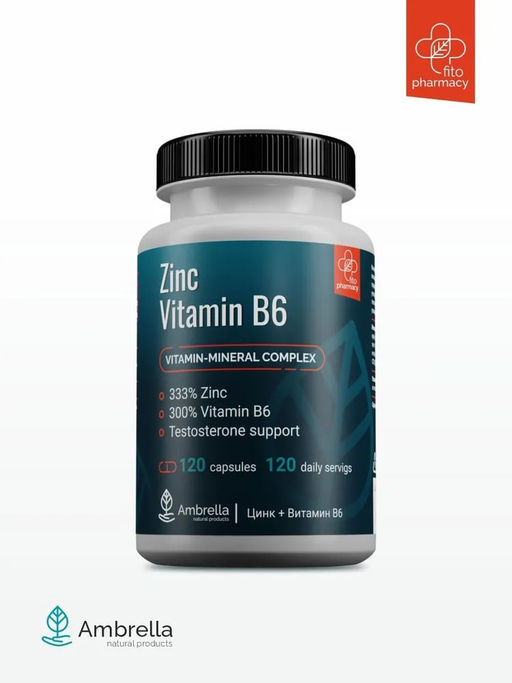 ZN + B6 "Комплекс для увеличения мужских гормонов",раст.капс,120 шт. по 0,5 г