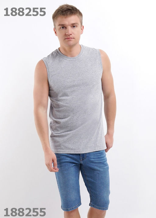 ЭЙС майка муж 600476 мел меланж серый