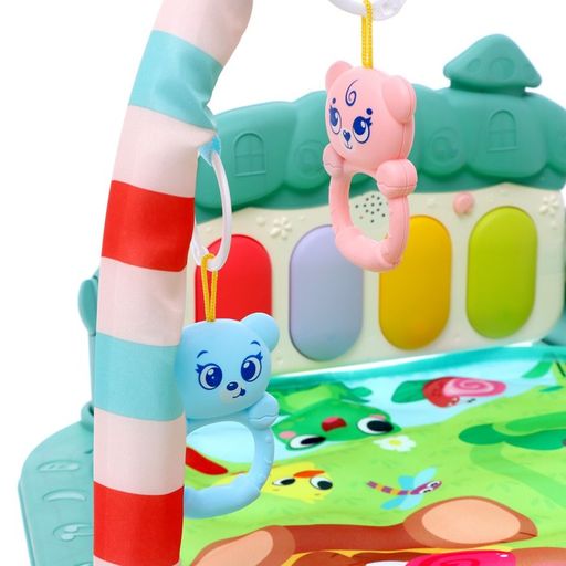 Музыкальный развивающий коврик Милые зверята, русское озвучивание, цвет голубой - Zabiaka фото 2