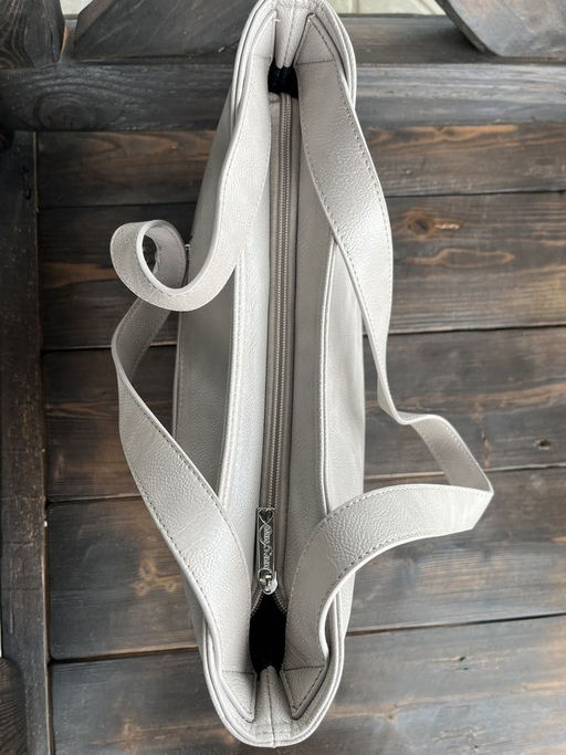 Женская сумка шоппер из эко кожи 0010 Серый - Kenguluna фото 7