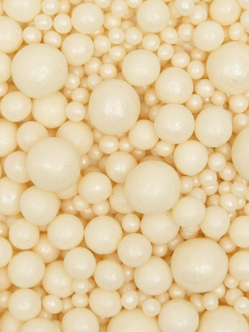 Цена за 3 шт. Кондитерская посыпка с мягким центром Жемчуг, серебро, 50 г