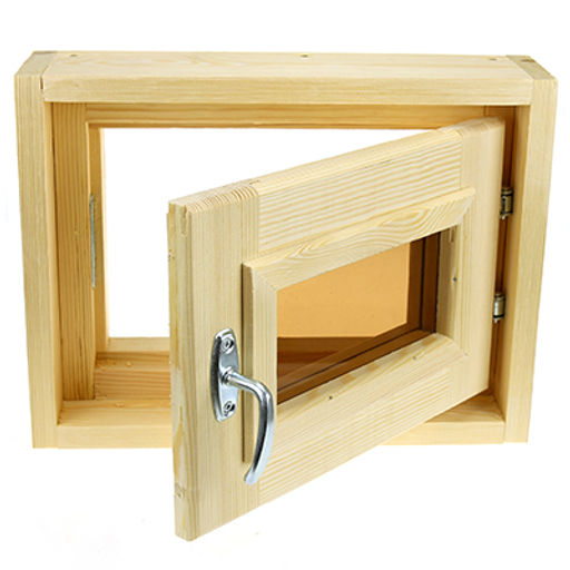 Оконный блок деревянный 30х40х10см, тонированное двойное стекло, сосна (Россия) - Домашняя мода фото 3