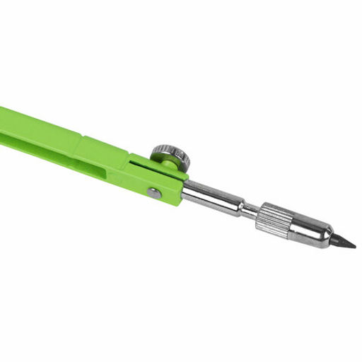 Циркуль BRAUBERG GEOMETRY, 120 мм, пастельно-зеленый цвет, защитный колпачок, пластиковый пенал