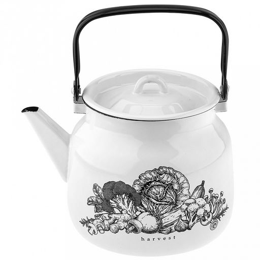 "Corn" Чайник эмалированный 3,5л, металлическая крышка (Россия)