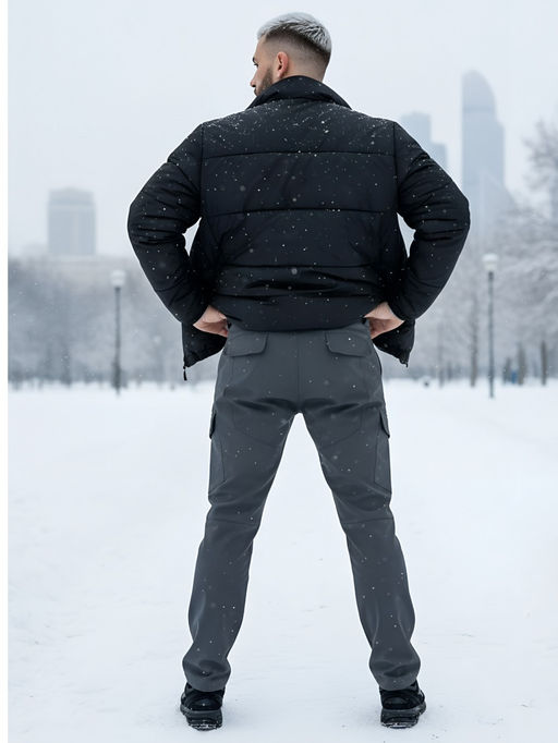 Брюки спортивные софтшелл MTFORCE мужские темно-серого цвета 2403TC  фото 3