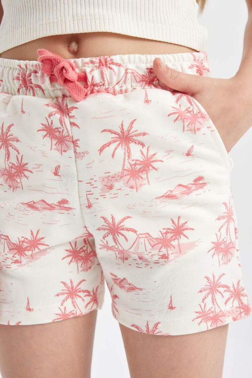 Шорты из двух частей с принтом для девочек - Defacto фото 9