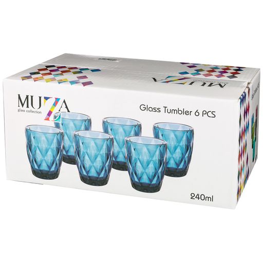 НАБОР СТАКАНОВ РОМБО ИЗ 6ШТ. СЕРИЯ MUZA COLOR 240МЛ. / В=10 СМ - Lefard фото 2