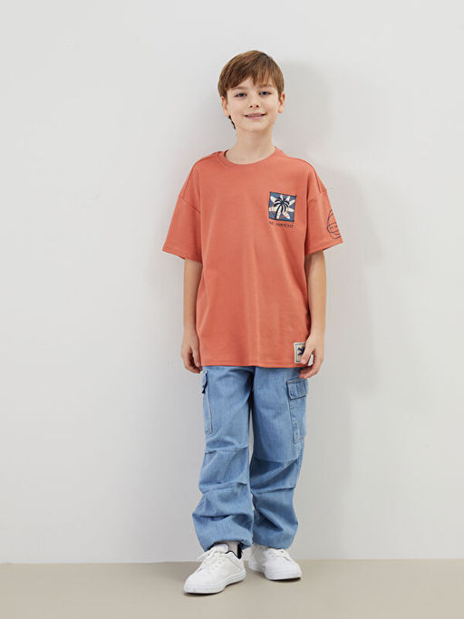 Beli Lastikli Erkek ?ocuk Kargo Jean Pantolon