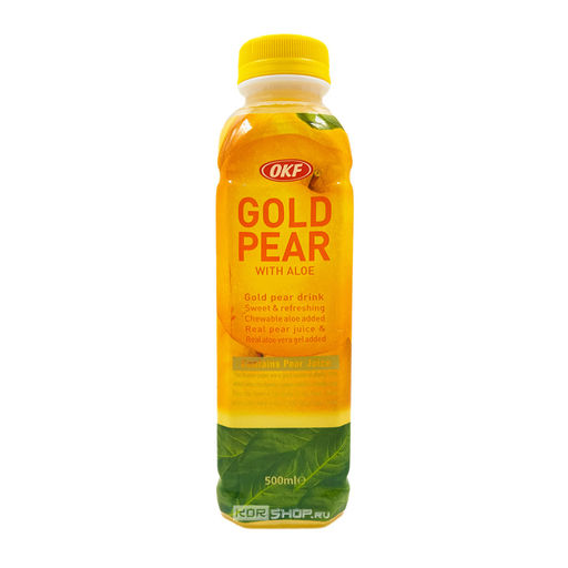 Напиток Груша + Алоэ фруктовый освежающий Gold Pear With Aloe OKF, Корея, 500 мл Акция