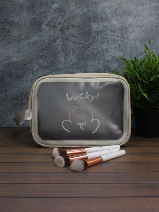 Косметичка "Lucky bear", gray (18х25х11 см)