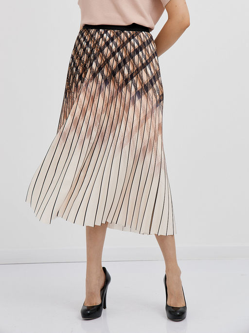 юбка плиссе с принтом в косую клетку - Glenfield фото 3