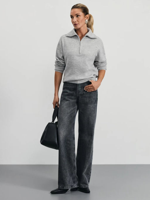 Джемпер на молнии с отложным воротником / Zarina