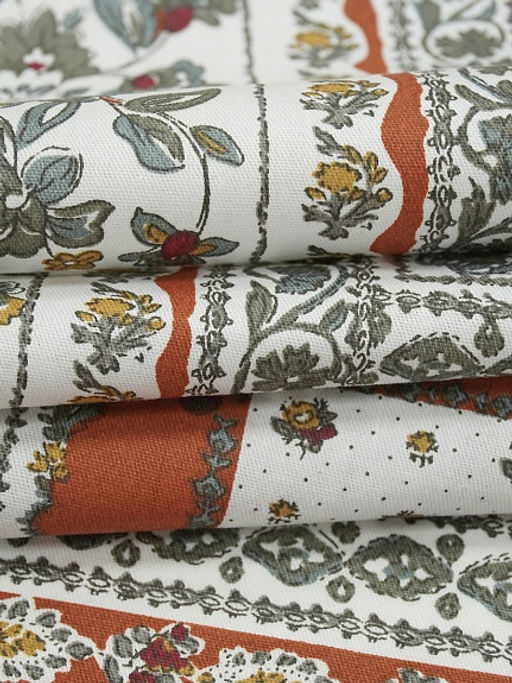 Сатин Асмина цв.т.оранжево-коричневый, ш.1.6м, хлопок-100%, 110гр/м.кв - Купава фото 7