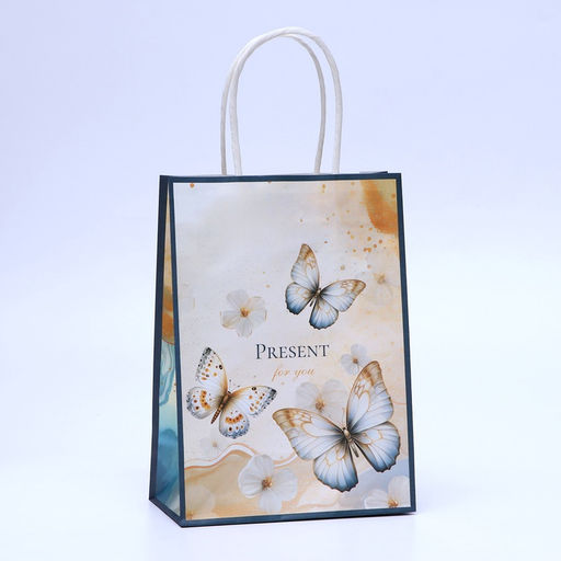 Цена за 3 шт. Пакет подарочный крафтовый Present for you 15?21?8 см, 120 г/м?