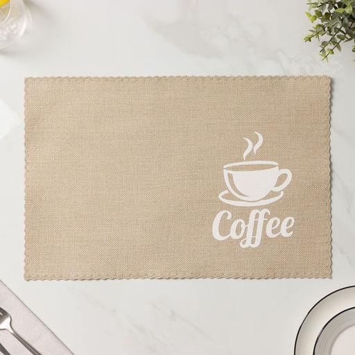 Набор салфеток сервировочных Доляна Coffee, 4 шт, 4429 см, цвет бежевый  фото 5