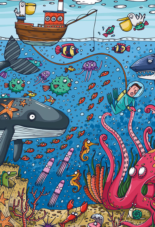 ФРЕЯ Пазл 500 элемент. PZL-500/74 Что творится в океане