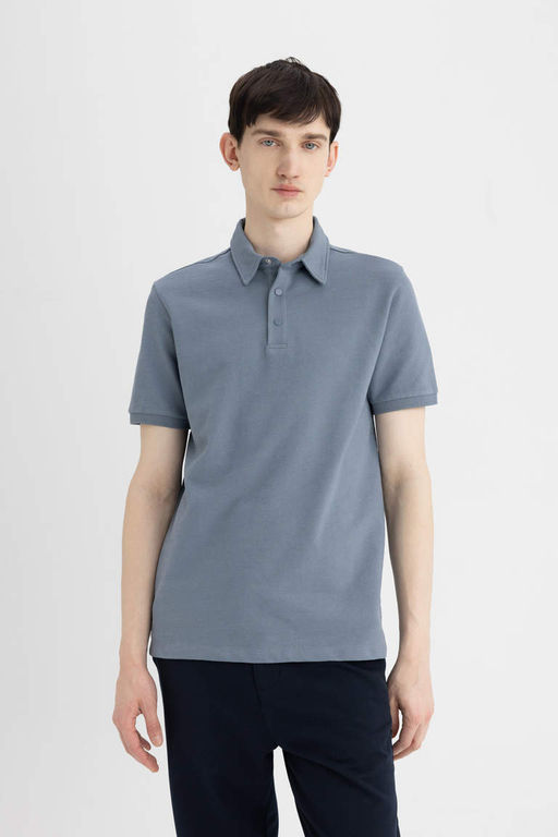 Slim Fit K?sa Kollu Polo Tisort - Defacto фото 2
