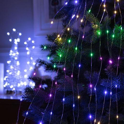Гирлянда Дреды 1.5 м, IP20, серебристая нить, 125 LED, свечение мульти, 12 В - Luazon lighting фото 2