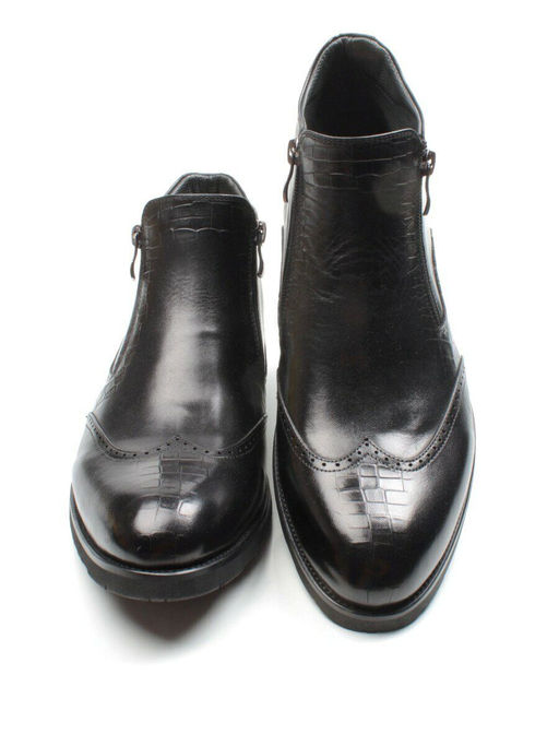 01-H9001-B76-SW3 BLACK Ботинки демисезонные мужские (натуральная кожа) - Фабричный китай фото 10
