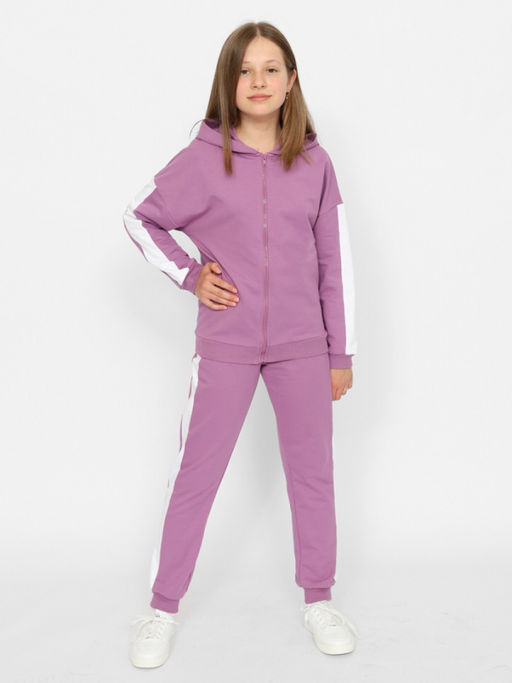 CRB wear/CWJG 90200-44 Костюм для девочки (толстовка, брюки),фиолетовый/Ex.Cherubino