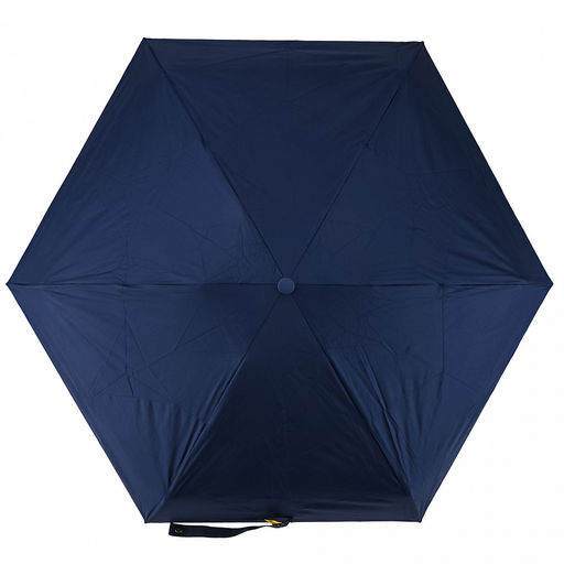 Зонт-мини механический Палитра UPF50+ ткань эпонж (полиэстер) + черное УФ-покрытие, 6 лучей, д/купола 90см, 5 сложений, 18см в сложенном виде, механизм против ветра, ручка с покрытием soft-touch, цвет синий, 218гр (Китай) - Домашняя Мода фото 4