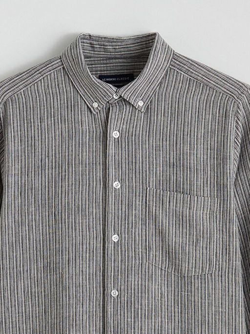 Regular Fit ?izgili Erkek G?mlek