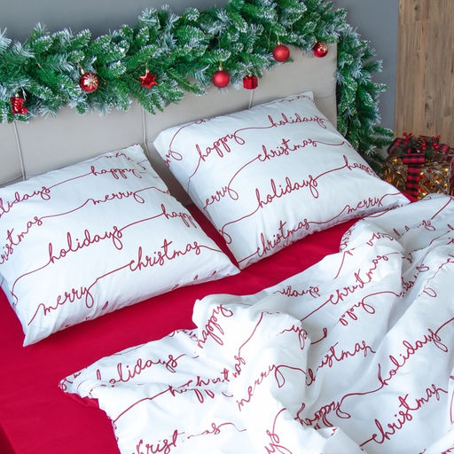 Постельное бельё Этель 1.5 сп Christmas letter 143х215 см, 150х214 см, 70х70 см - 2 шт, бязь  фото 10