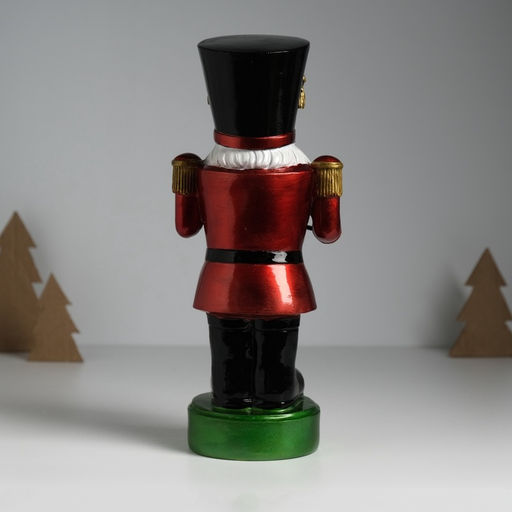 Фигурка полистоун Щелкунчик-гусар в красном мундире, с барабаном, 11?9.5?26.5 см