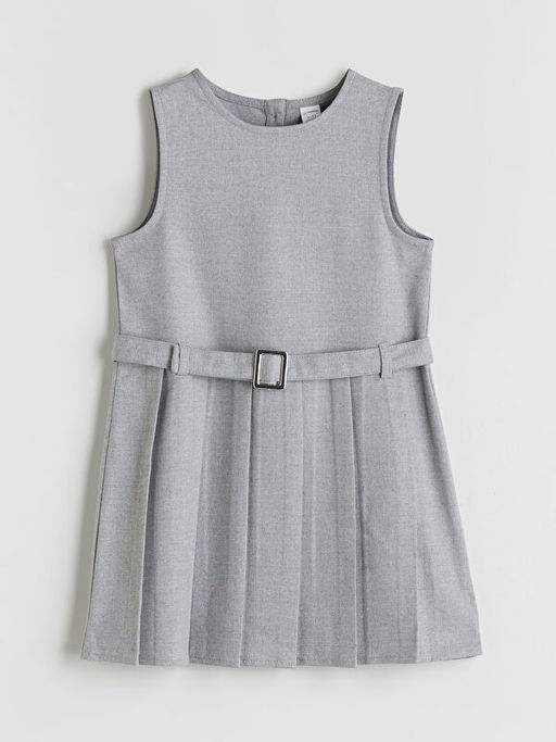 Bisiklet Yaka Pileli K?z ?ocuk Elbise ve K?lotlu ?orap