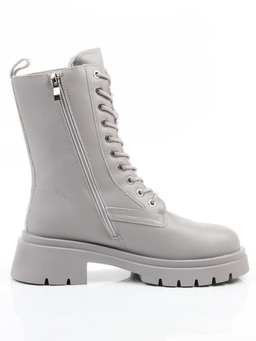 04-PAX86-5Z LT. GRAY Ботинки зимние женские (натуральная кожа, 100% шерсть)