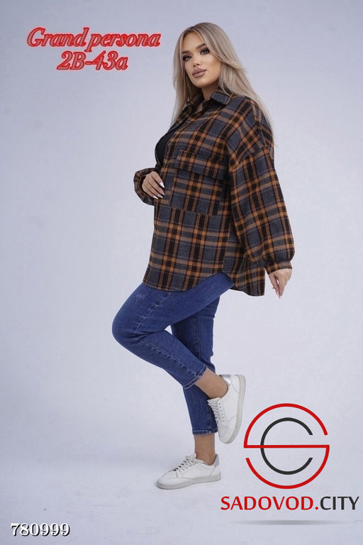 Женская рубашка в клетку - Bruno фото 3