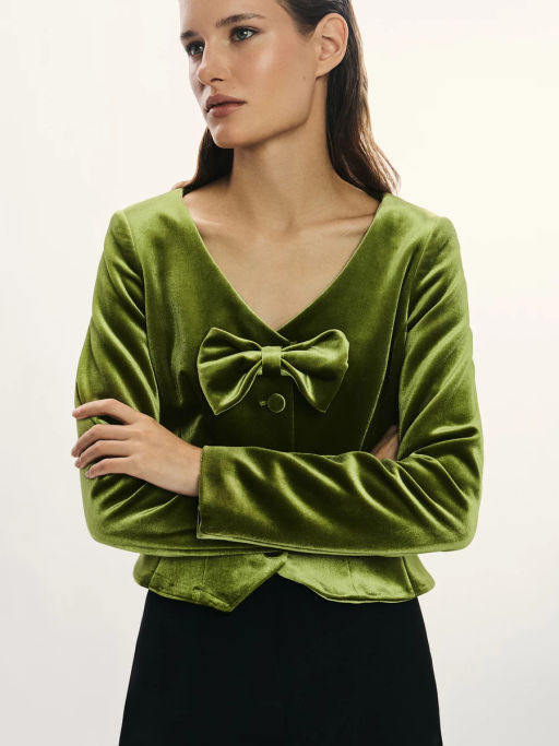 Приталенный жакет с бантом / Zarina