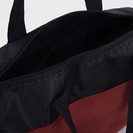 Сумка спортивная на молнии, длинный ремень цвет бордовый - Simaland фото 4
