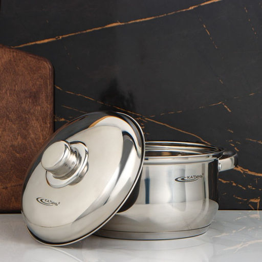 Кастрюля Катунь «Гретта», 2.5 л, d=18 см, капсульное дно, индукция, нержавеющая сталь