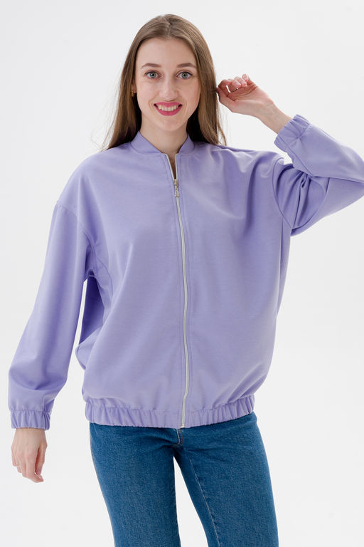 Бомбер из коттон фита сирень - Амадэль фото 6