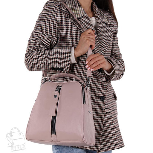 Рюкзак женский кожаный 99451 pink Velina Fabbiano-Safenta/30 в Новосибирске