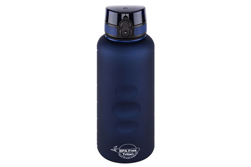 Бутылка для воды 1,5 л 10*10*28,5 см "Style Matte" с углублениями д/пальцев темно-синяя