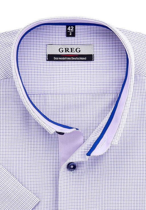 Сорочка мужская короткий рукав GREG 774/109/1244/Z/P/b/1