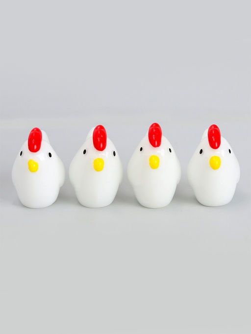 Миниатюра кукольная «Курочка», набор 4 шт., размер 1 шт. — 1,1 × 2,1 × 2,5 см