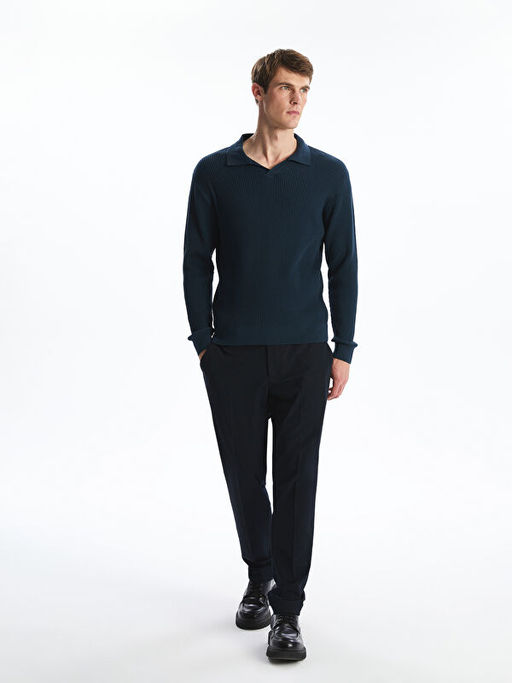 Polo Yaka Erkek Triko Kazak