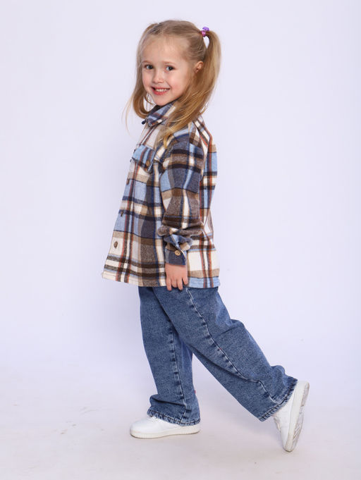 РБ012 Рубашка "Бавария" 3 (голубой; коричневый)