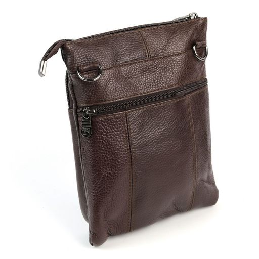 Мужская кожаная сумка F1105 Браун - Dff фото 3
