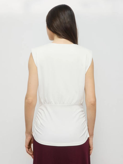 Футболка из вискозы с драпировкой / Zarina фото 5