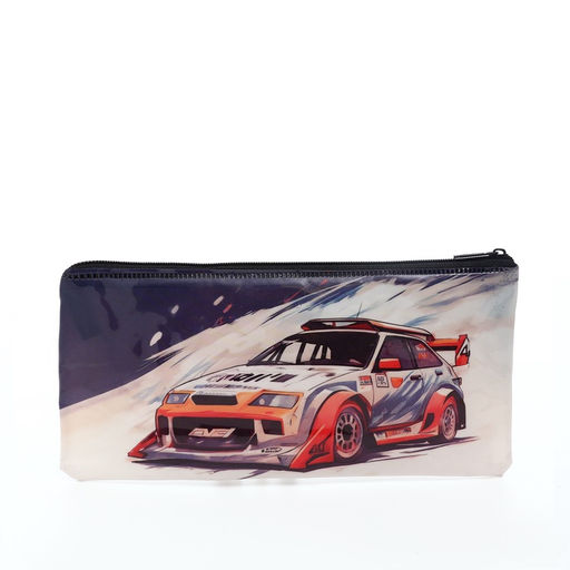 Косметичка-пенал на молнии, с рисунком Авто, серая - Simaland фото 2