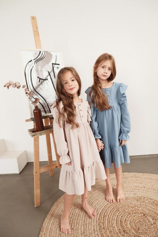 Л 22-24 платье для девочки Таисия голубое - Etoelf фото 7