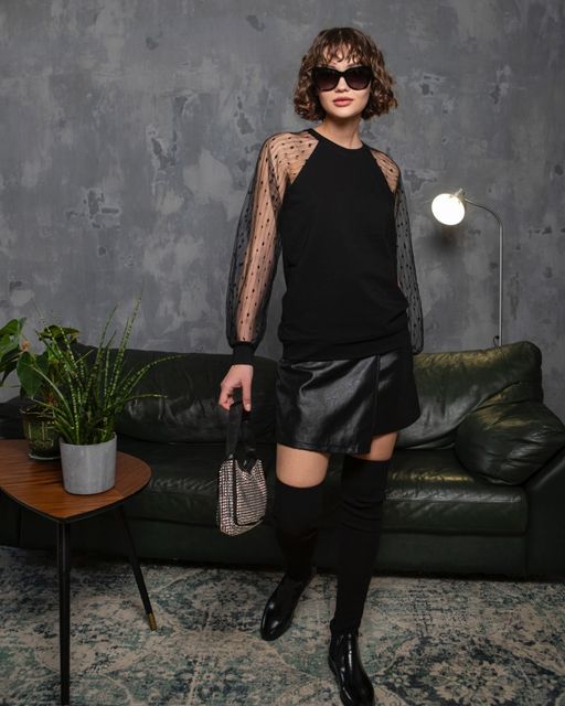 Свитшот с кружевным рукавом реглан 71.6.12 - Elena sorti фото 6