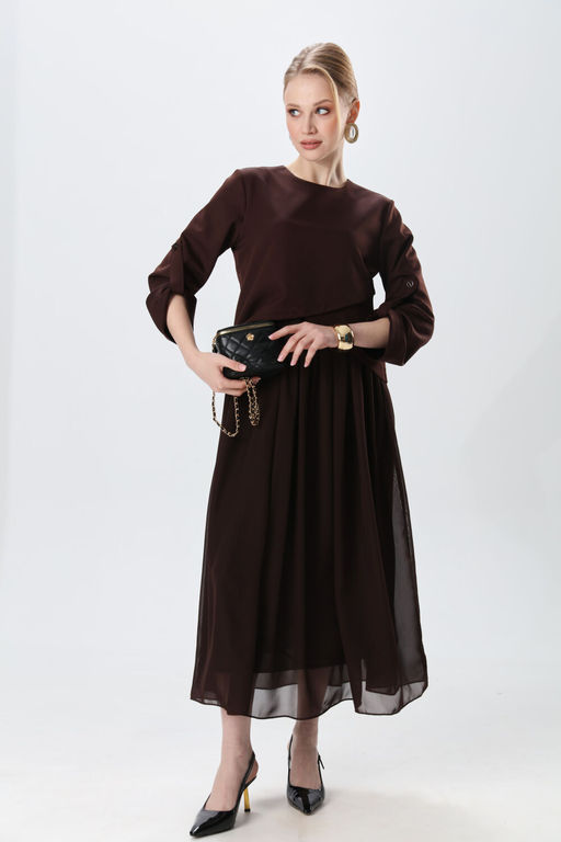 Платье NIKVA н740-24 шоколад  фото 6