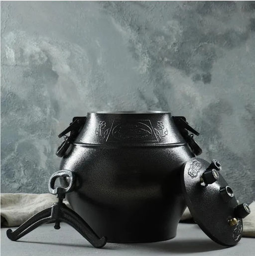 Казан (скороварка) 12,0 л Афганский, черный с боковыми ручками