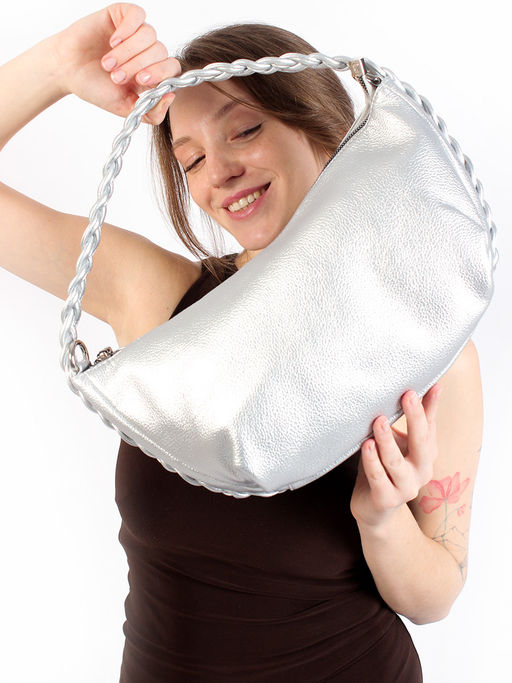 LACCOMA сумка Аэлита-Y2005-серебристый-бронзовый эко кожа хлопок фото 5