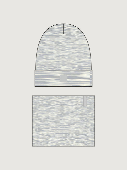 Комплект шапка и снуд 12л22826 молочный меланж